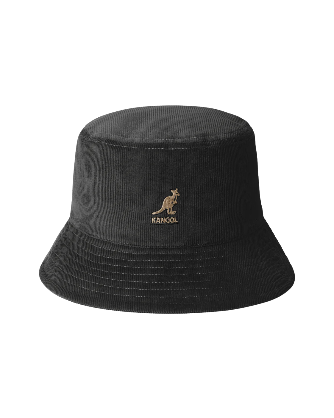 Kangol Cord Bucket — Black — front view