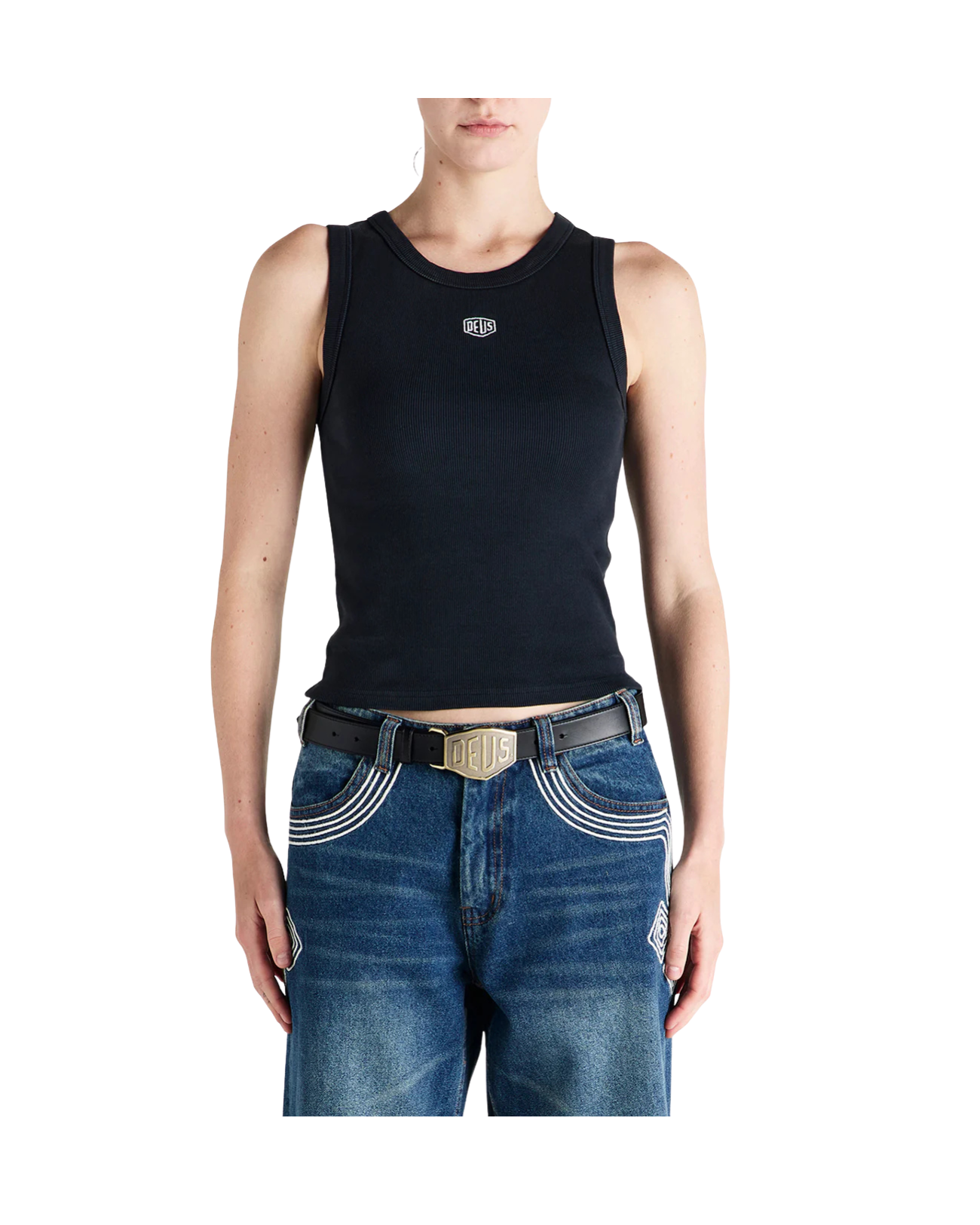 DEUS EX MACHINA SHIELD TANK - BLACK BEAUTY