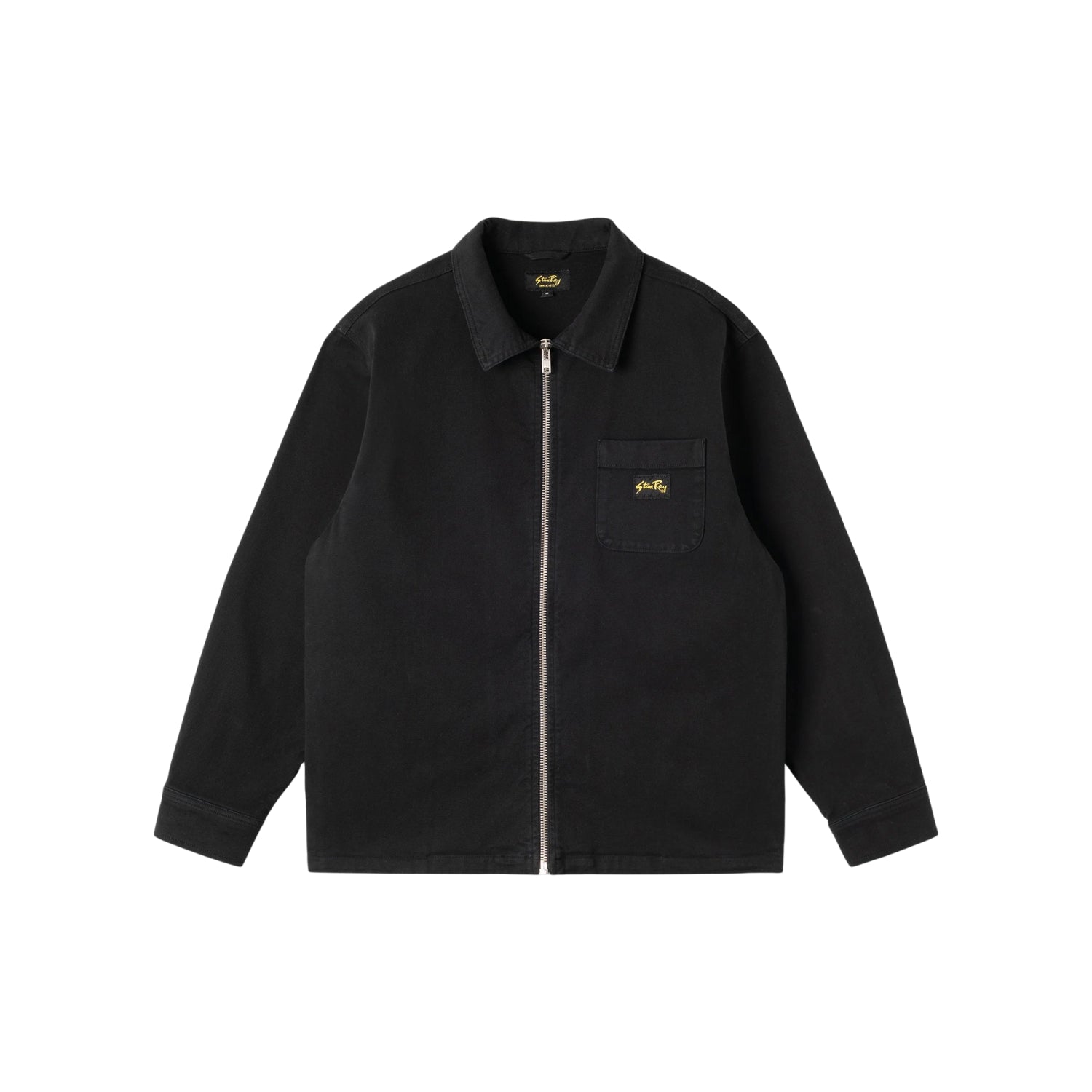 Stan Ray Zip Shirt — Washed Black Canvas — front view