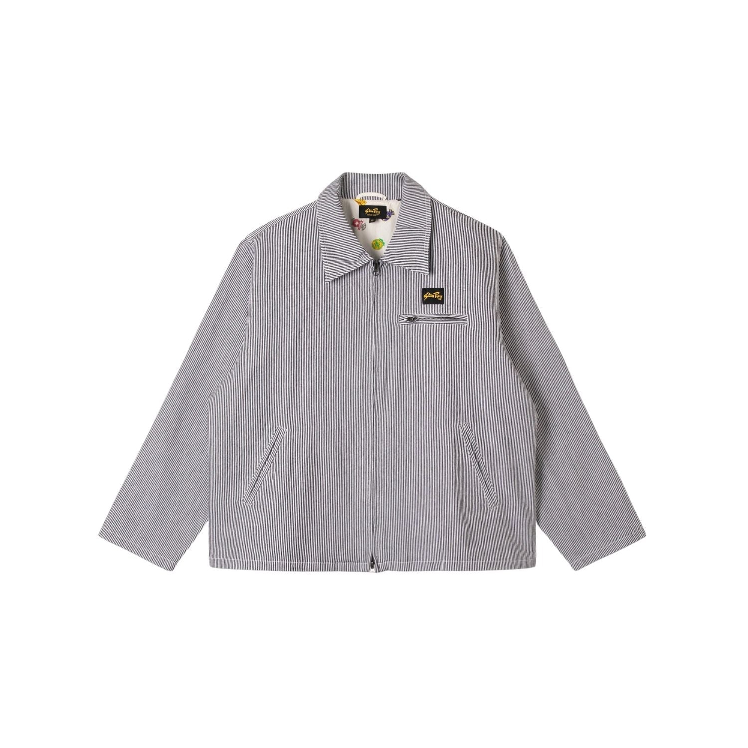 Stan Ray Gas Jacket — Aged Hickory Stripe — front view
