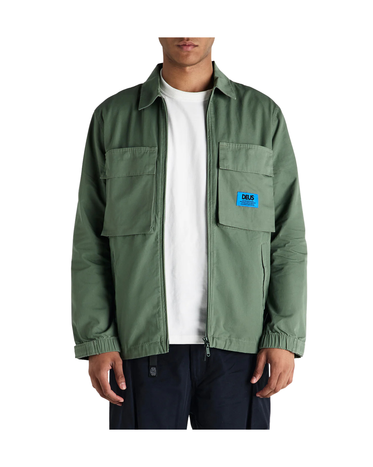 DEUS EX MACHINA DUCK DIVE ZIP SHIRT - CLOVER