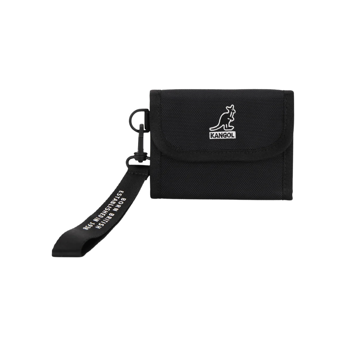 Kangol Epik Flach Iii Folding Wallet — Black — front view