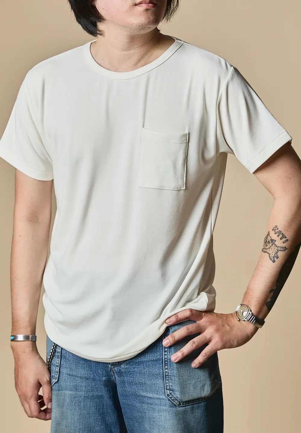 TELLURIDE POCKET T-SHIRT - OFF WHITE