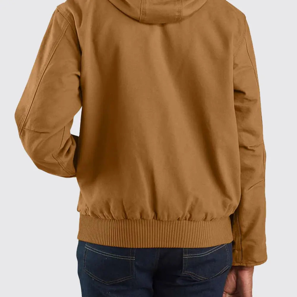 CARHARTT LOOSE FIT WASHED DUCK INSULATED ACTIVE JAC - CARHARTT BROWN