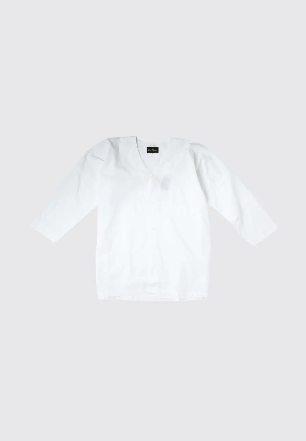 DRY BONES KOI-GUCHI SHIRT PLAIN - WHITE