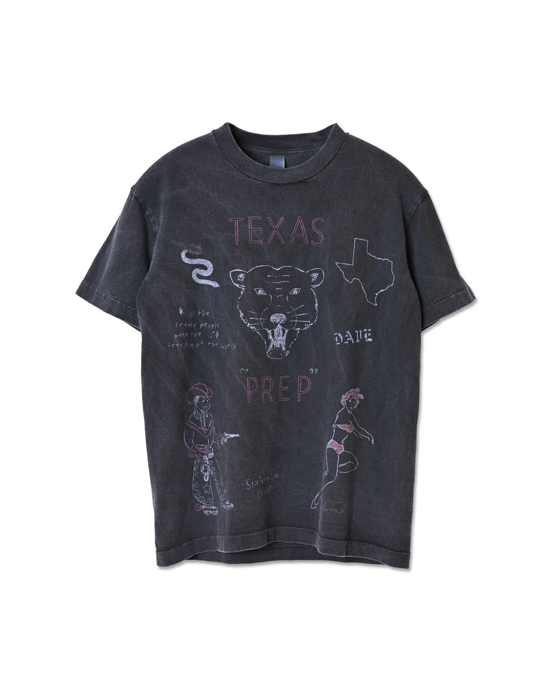 UNISON SPECIAL GIANT TUBE PG PRINT S/S TEE(TEXAS) - BLACK