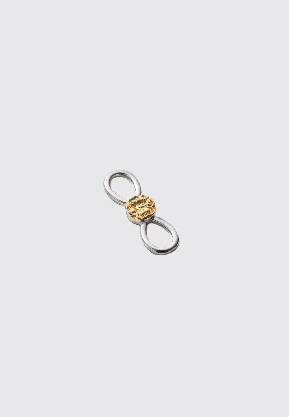 SAAD POPPY END PIECES SILVER 925 K24 (24K) GOLD PLATED NECKLACE PIECES - No Color