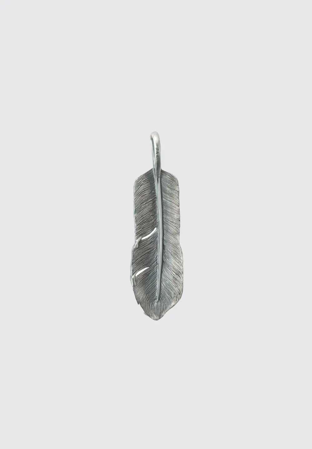 SAAD FEATHER (LEFT FACING) NATURAL STONE TURQUOISE STONE PENDANT TOP - No Color