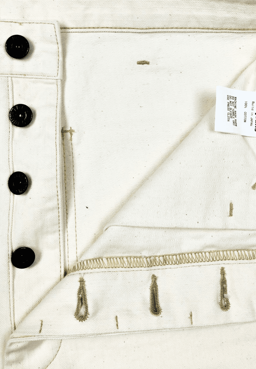 TCB JEANS 40'S USMC SHORTS ECRU HERRINGBONE 10 OZ - ECRU