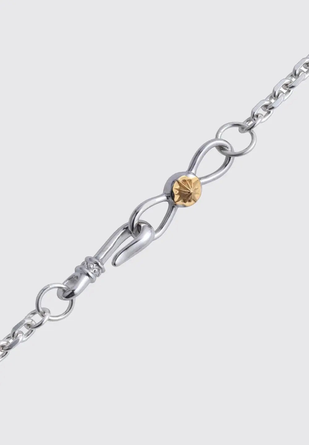 SAAD SUN SYMBOL END HOOK SILVER 925 K24 (24K) GOLD PLATED NECKLACE PARTS - No Color