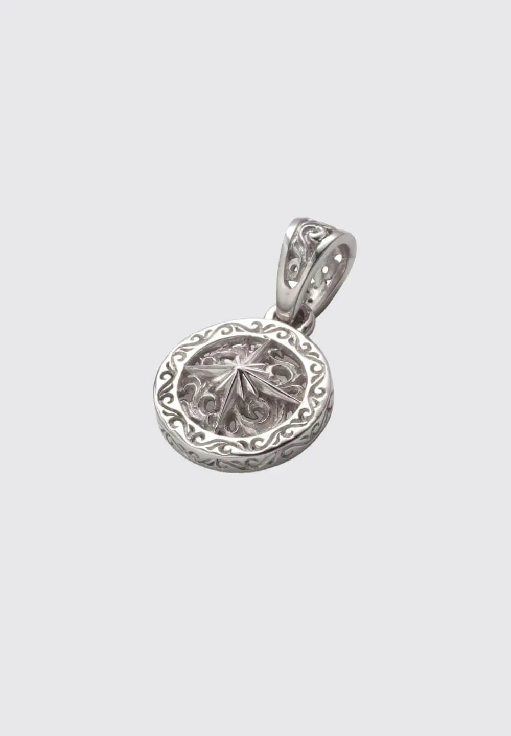 SAAD ROUND TYPE SUN SYMBOL SILVER 925 PENDANT TOP - No Color