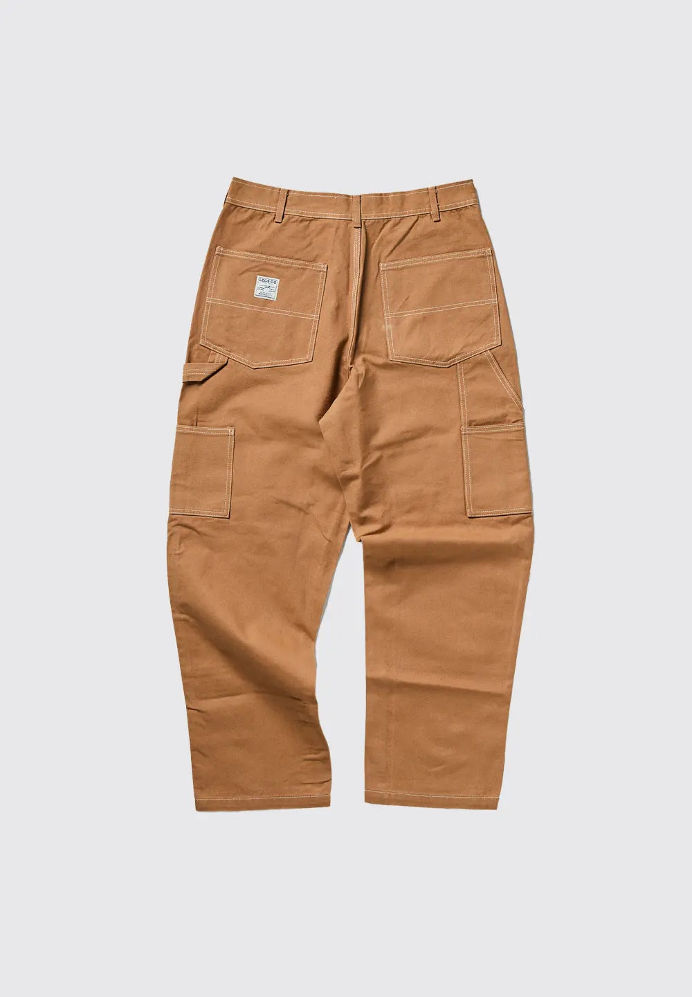 LEGS CO DOUBLE KNEE PAINTER PANTS - CAMEL