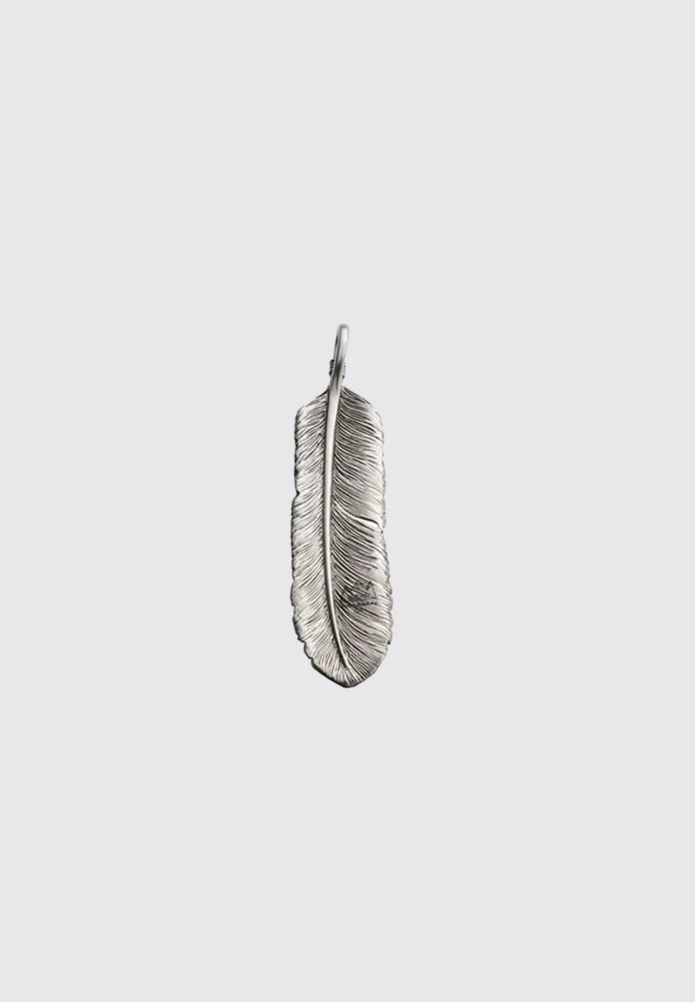 SAAD FEATHER (FACING RIGHT) SILVER 925 PENDANT TOP - No Color