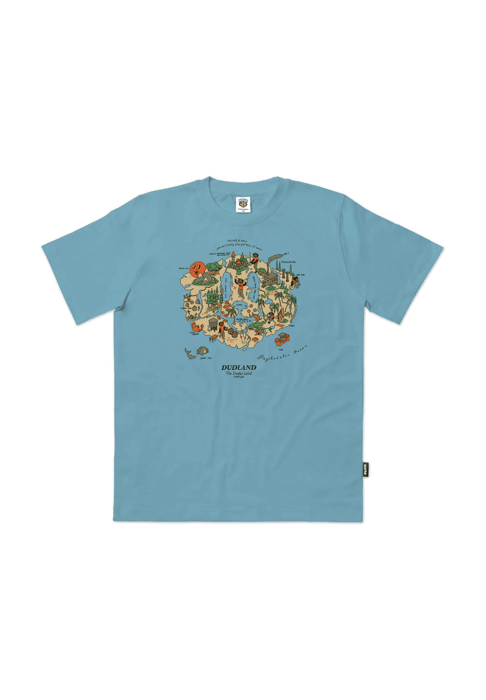 THE DUDES DUDLAND T-SHIRT - MILKY BLUE