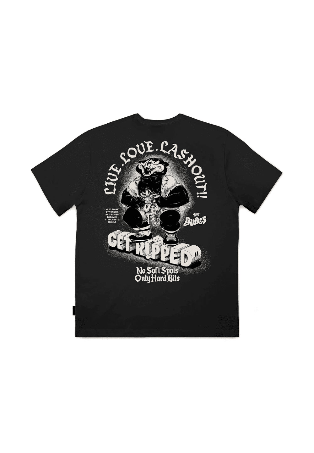 THE DUDES RIPPED T-SHIRT - BLACK