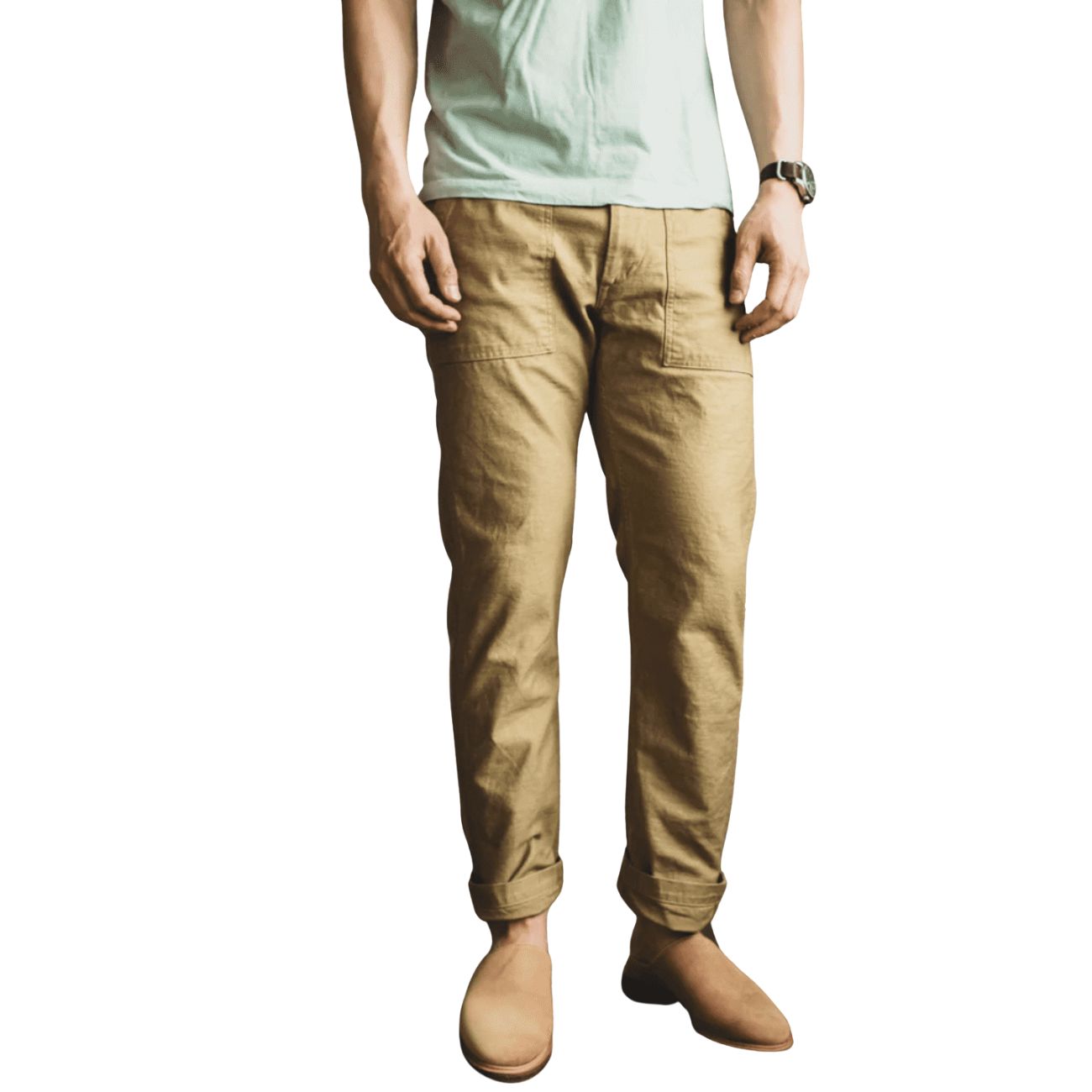 ORSLOW SLIM FIT FATIGUE PANTS - KHAKI