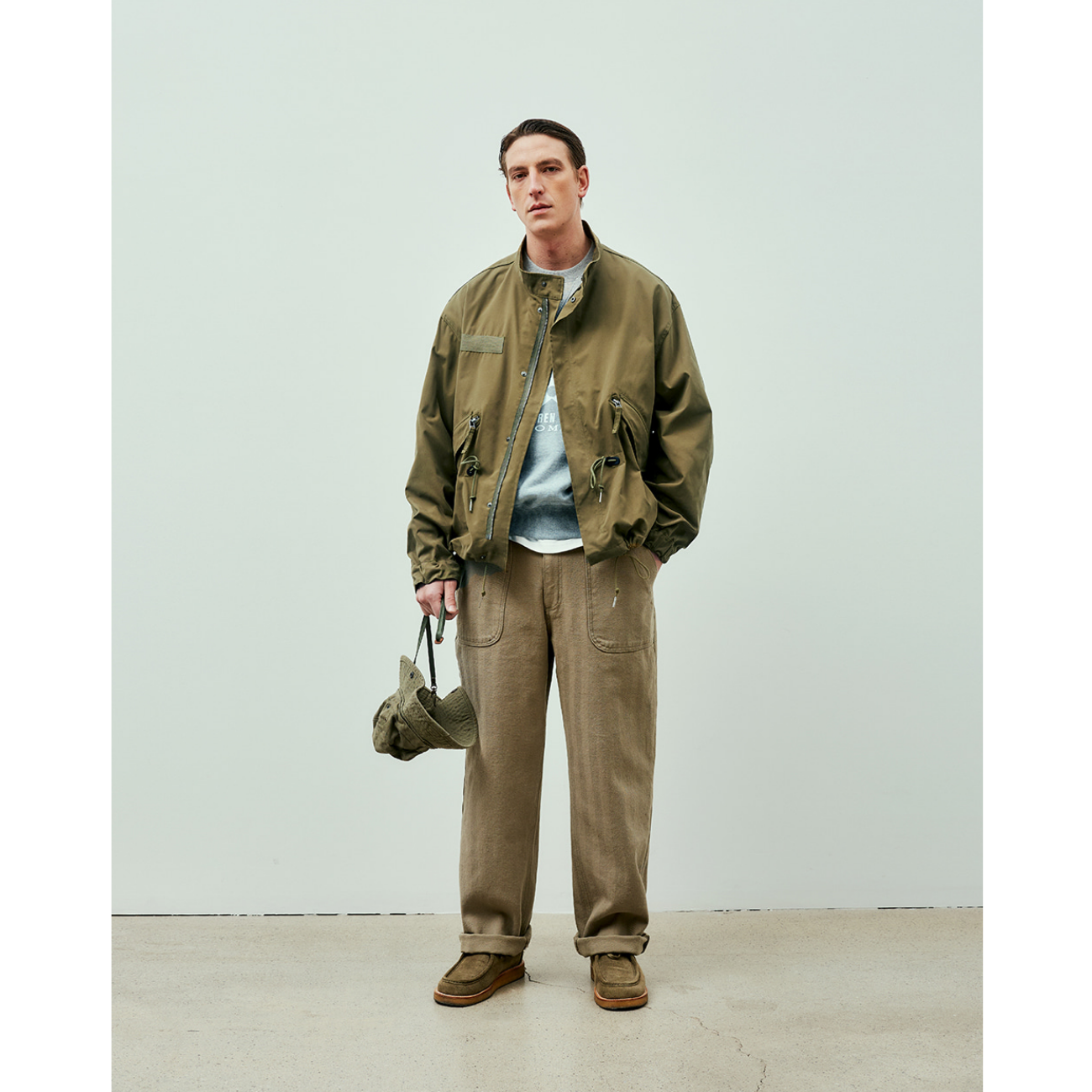 UNIFORM BRIDGE HBT DECK PANTS - KAHKI BEIGE