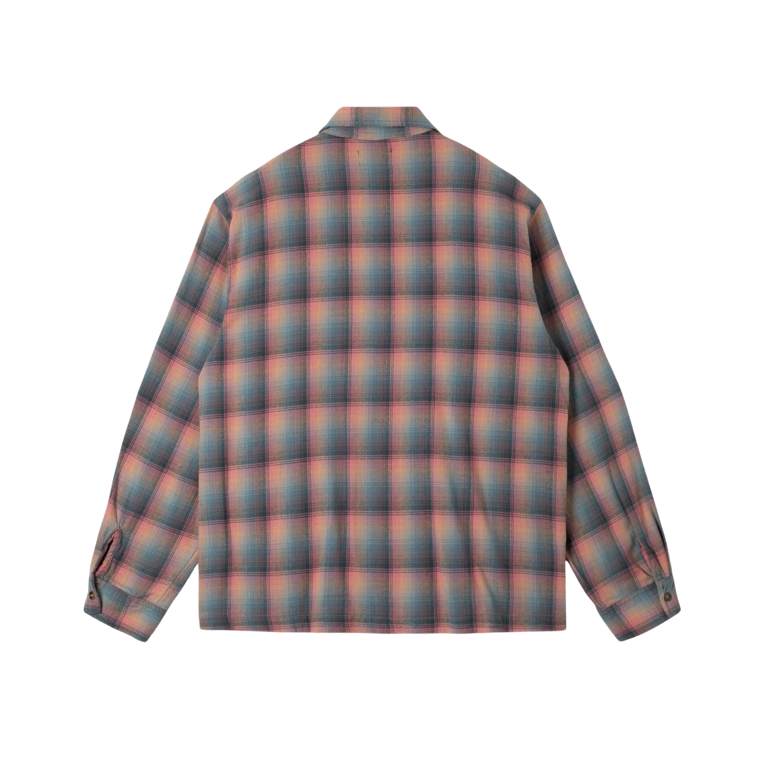 STAN RAY ZIP SHIRT - PINK/TEAL PLAID