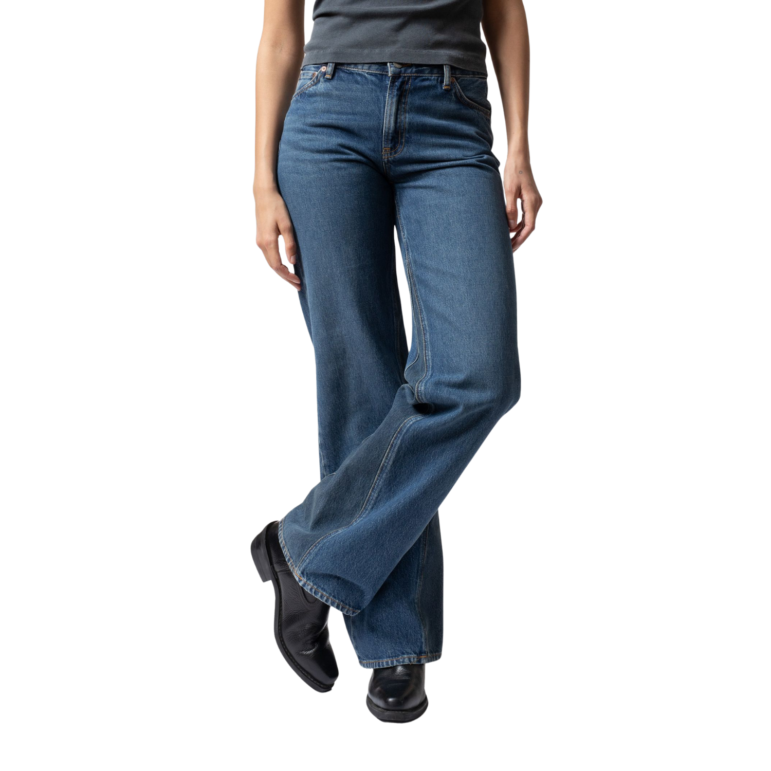 NUDIE Wide Heidi - Blue Days Gusset