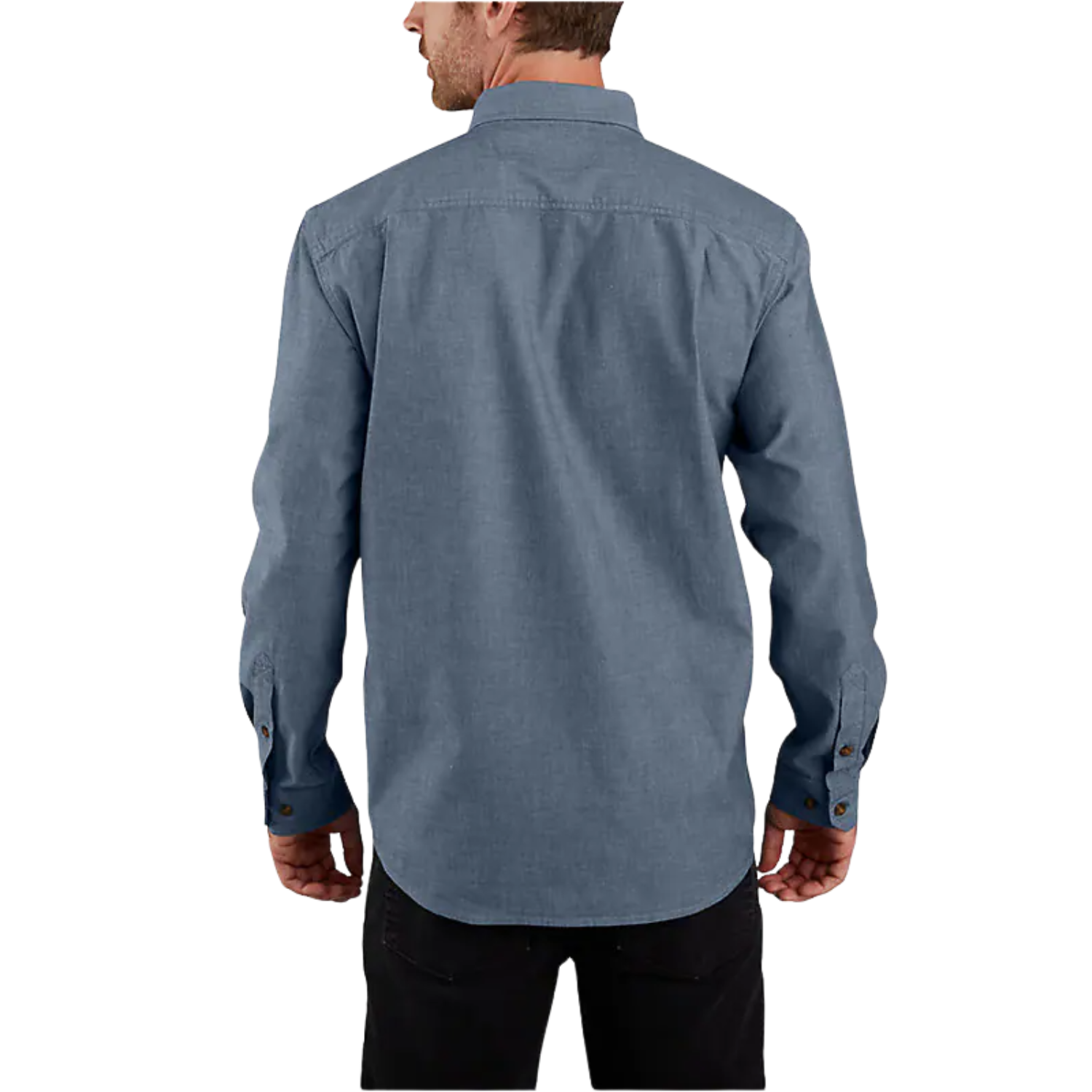 CARHARTT LOOSE FIT MIDWEIGHT CHAMBRAY LONG-SLEEVE SHIRT - DENIM BLUE CHAMBRAY