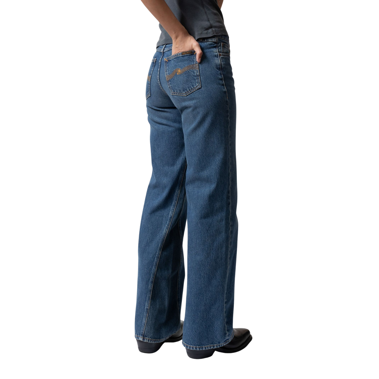 NUDIE Wide Heidi - Blue Days Gusset
