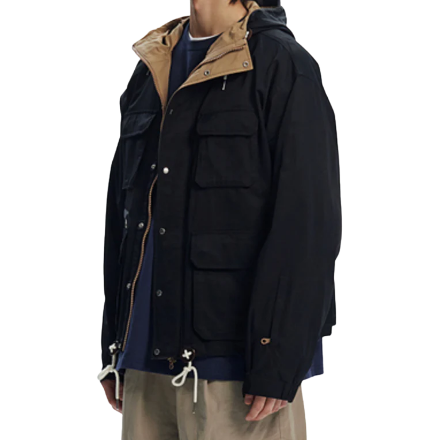 FRIZM WORKS WADING HOODED PARKA - BLACK