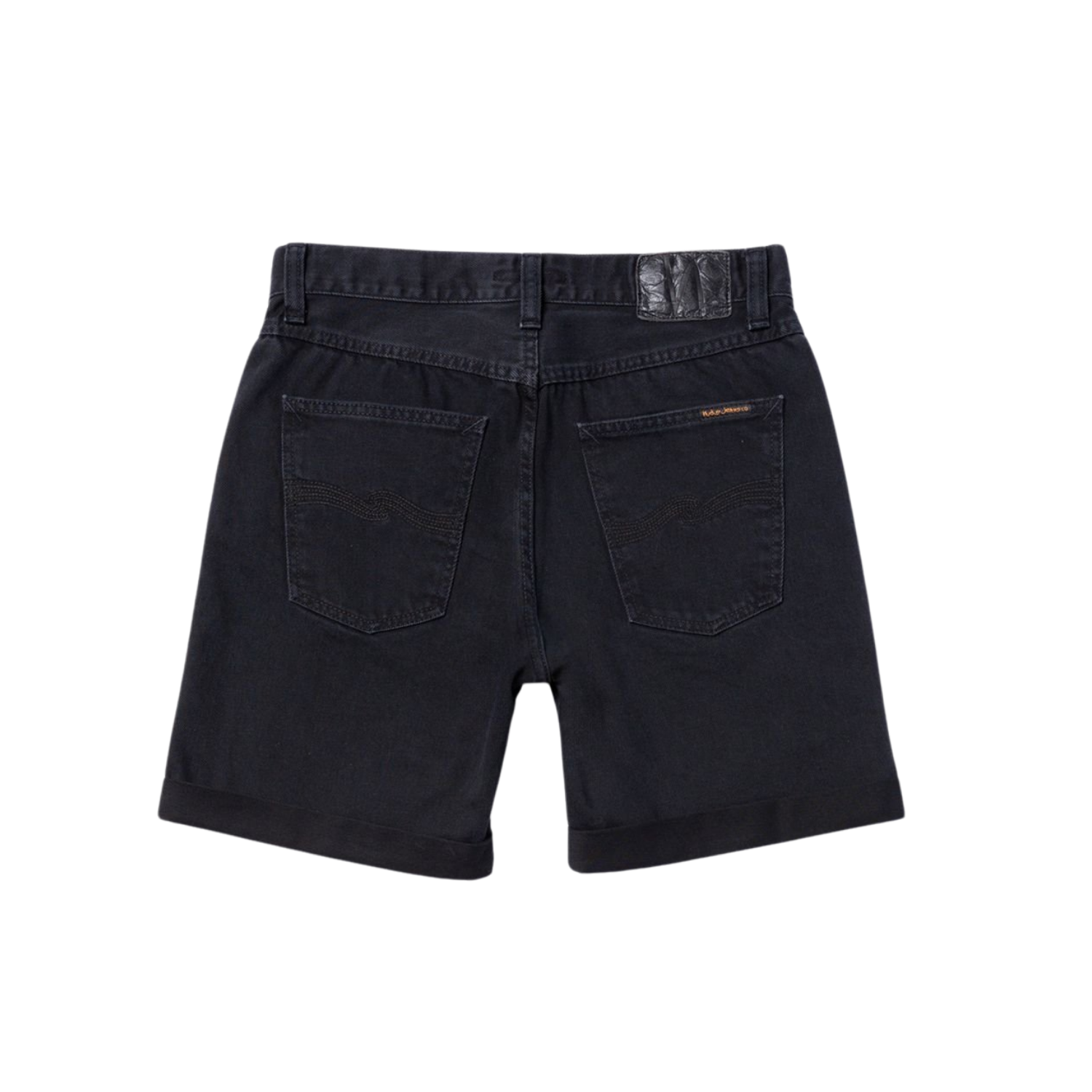 Nudie Josh Denim Shorts — Aged Black — view 3