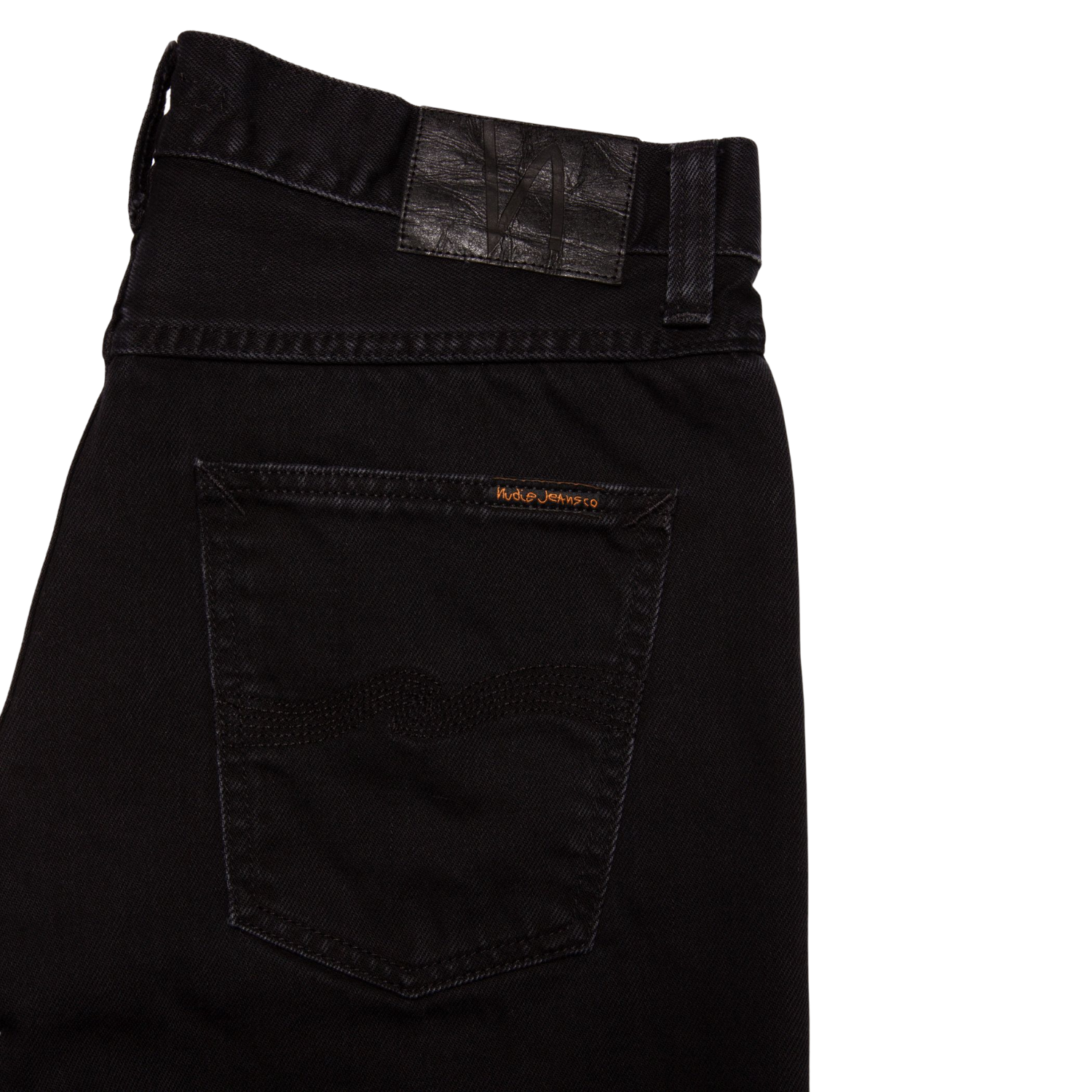 Nudie Josh Denim Shorts — Aged Black — view 8
