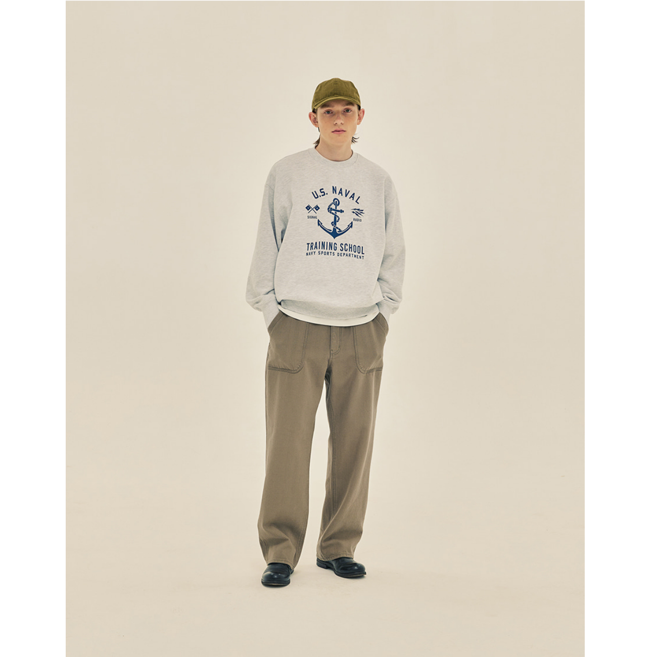UNIFORM BRIDGE HBT DECK PANTS - KAHKI BEIGE