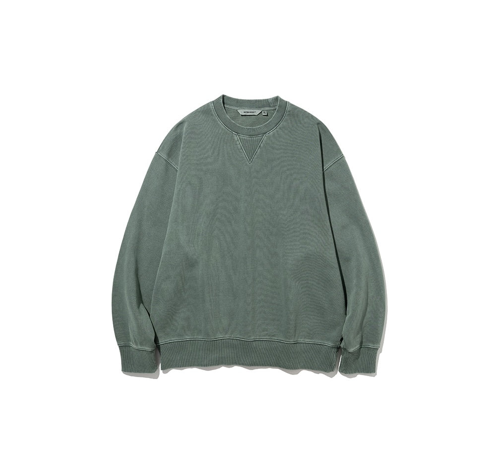 UNIFORM BRIDGE BASIC DYEING SWEATSHIRT - PIGMENT GREEN