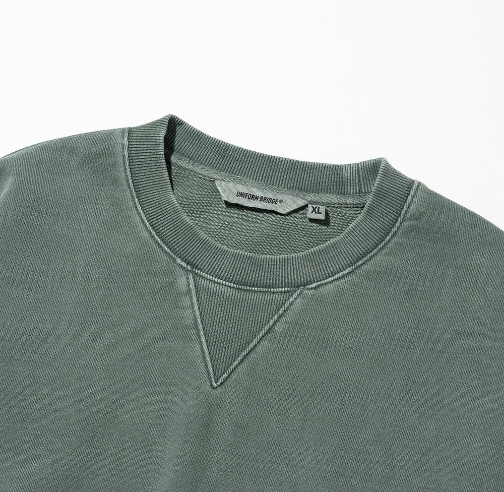 UNIFORM BRIDGE BASIC DYEING SWEATSHIRT - PIGMENT GREEN