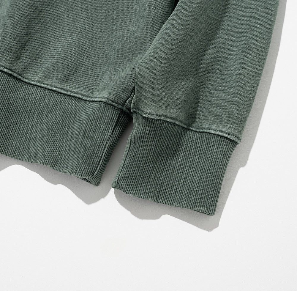 UNIFORM BRIDGE BASIC DYEING SWEATSHIRT - PIGMENT GREEN