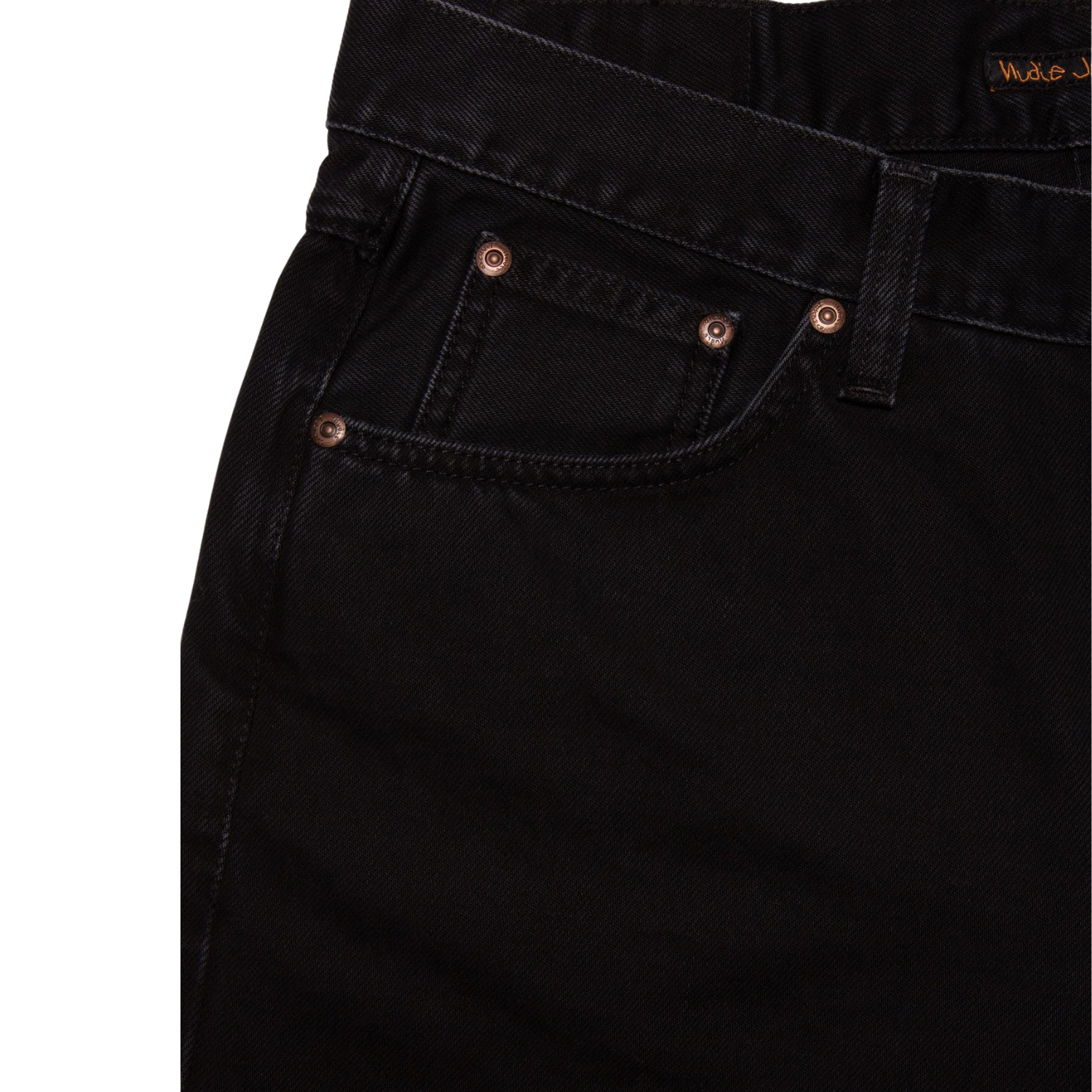 Nudie Josh Denim Shorts — Aged Black — view 4