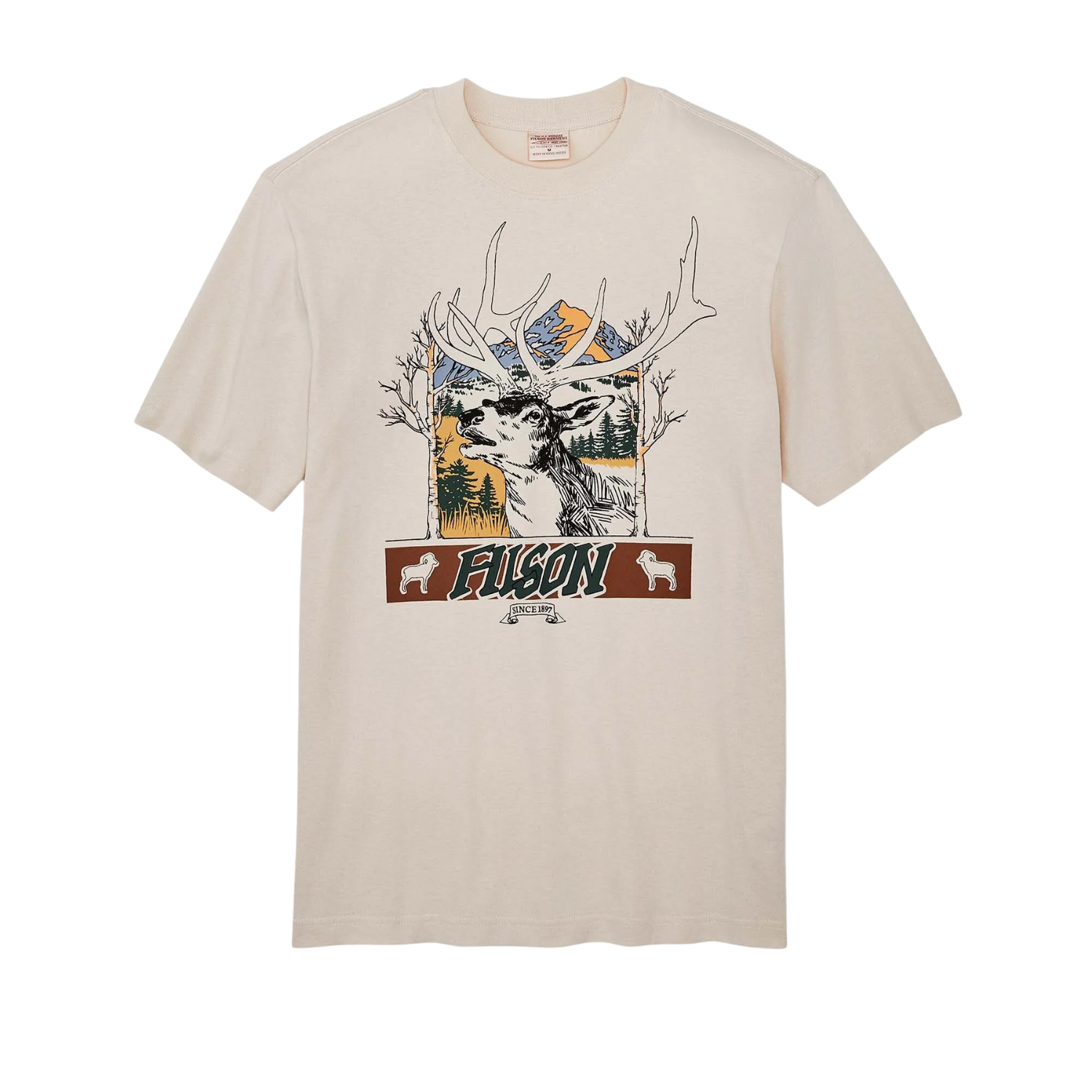 FILSON S/S FRONTIER GRAPHIC T-SHIRT - BIRCH/ELK MOUNTAIN