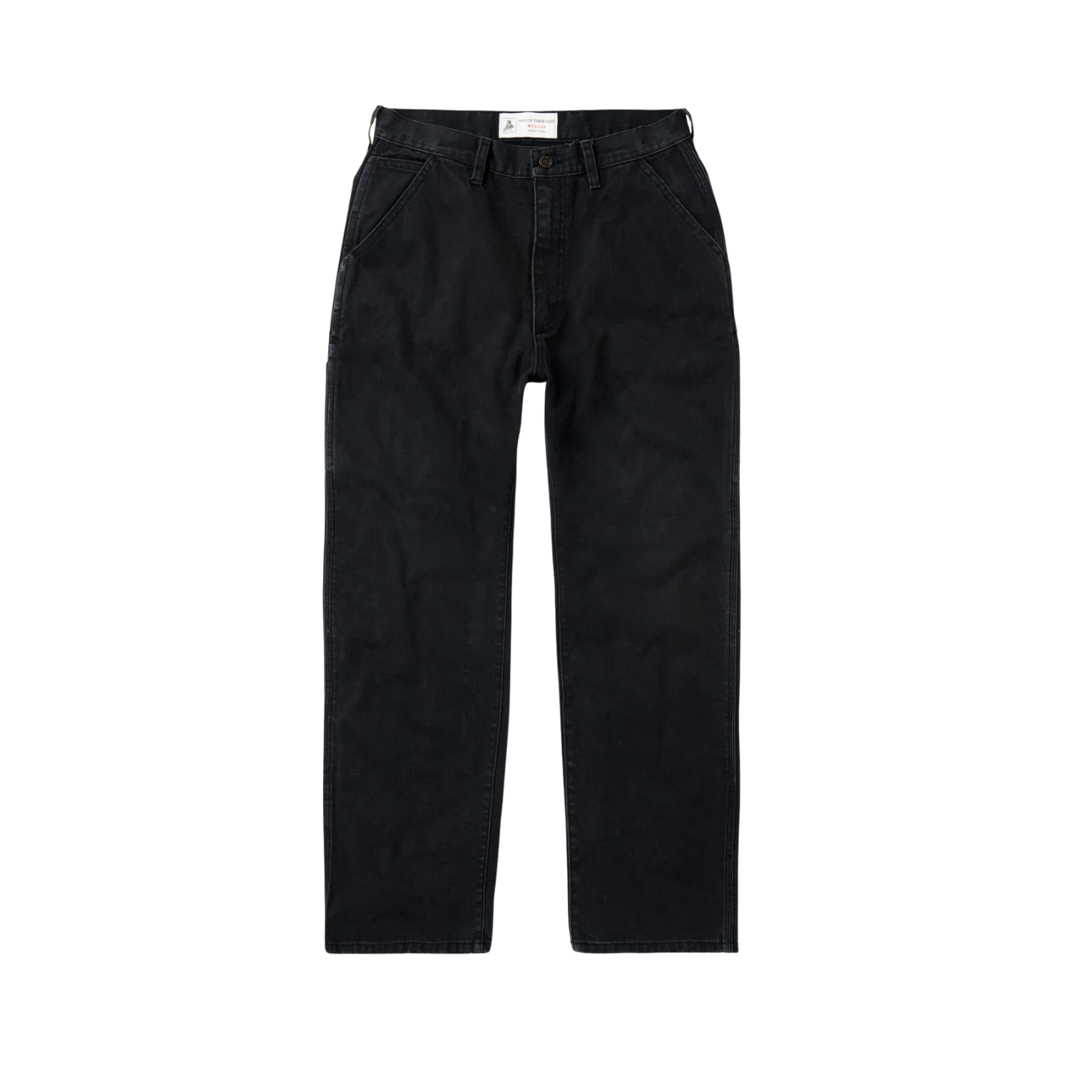 ONE OF THESE DAYS CANVAS PAINTERS PANT - BLACK