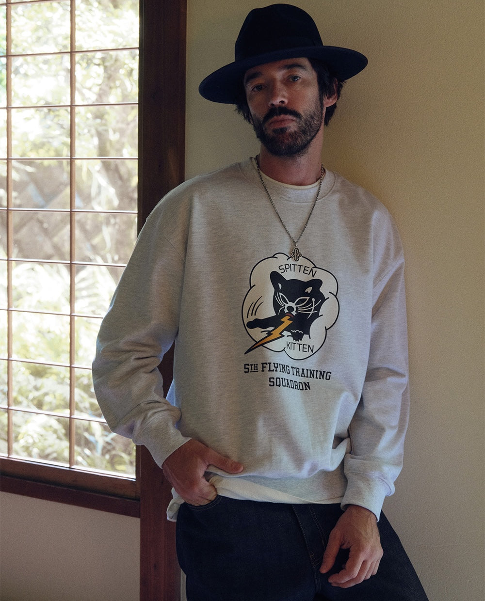 UNIFORM BRIDGE SPITTEN KITTEN SWEATSHIRTS - 1% MELANGE