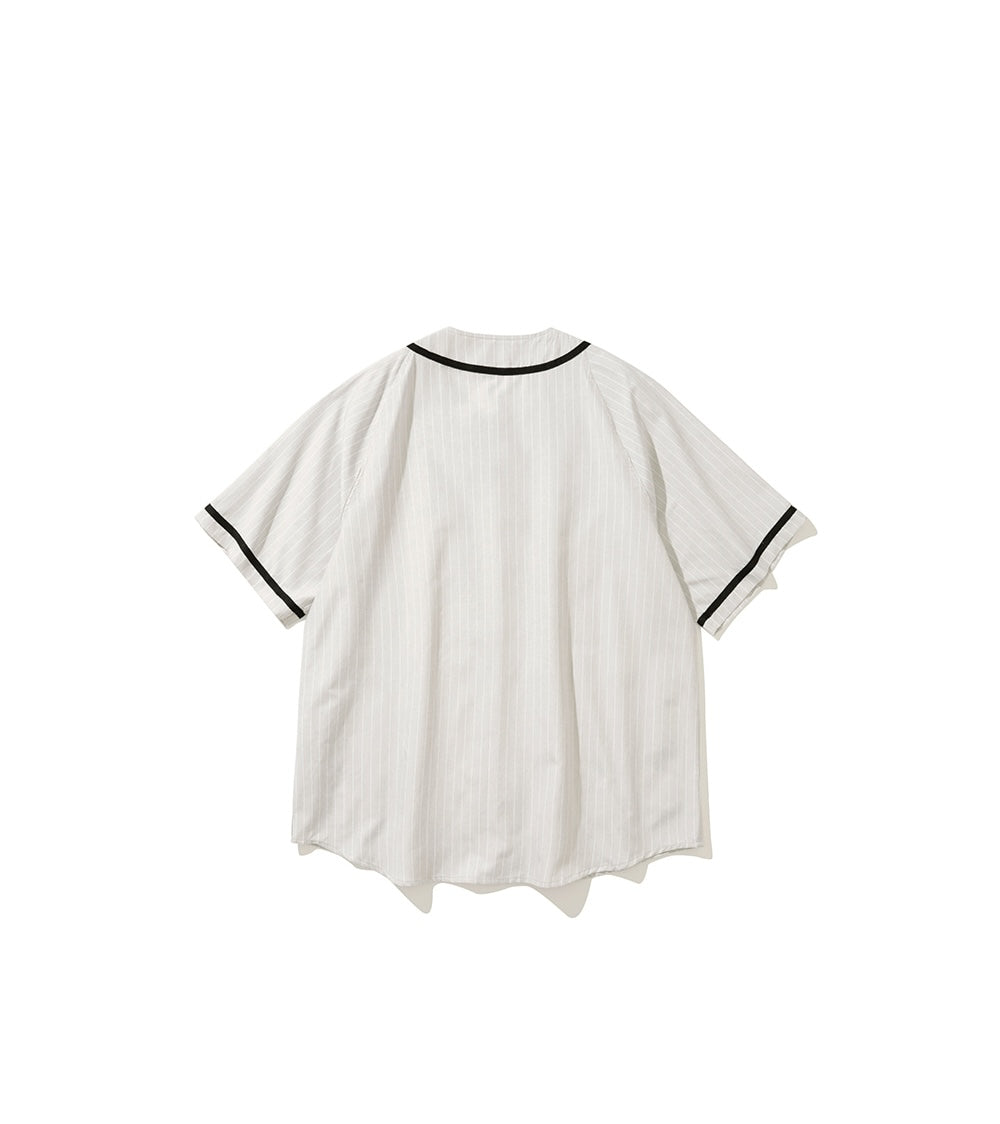 UNIFORM BRIDGE UBC BASEBALL SHIRT - BEIGE