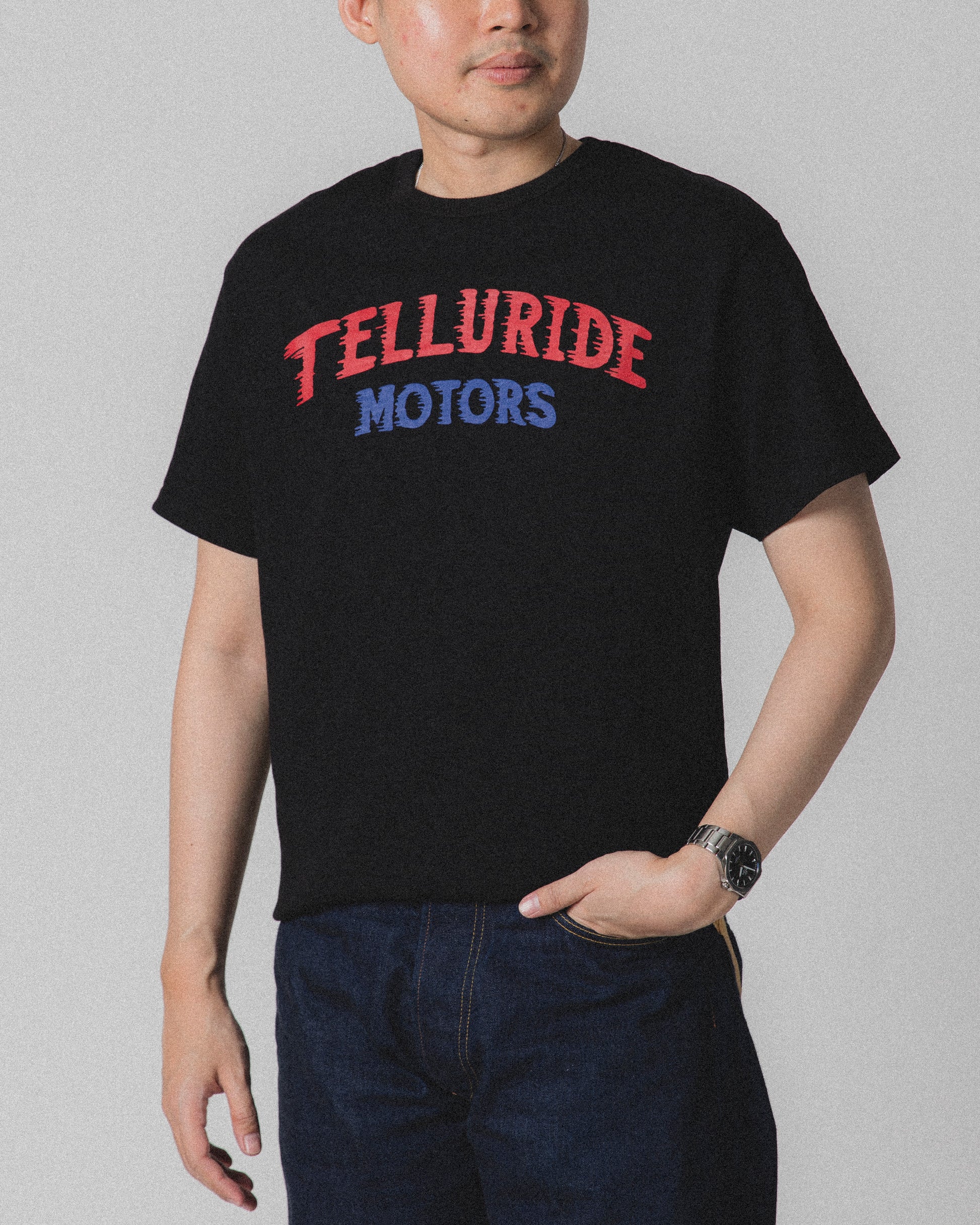 TELLURIDE MOTOR LOGO TEE - BLACK