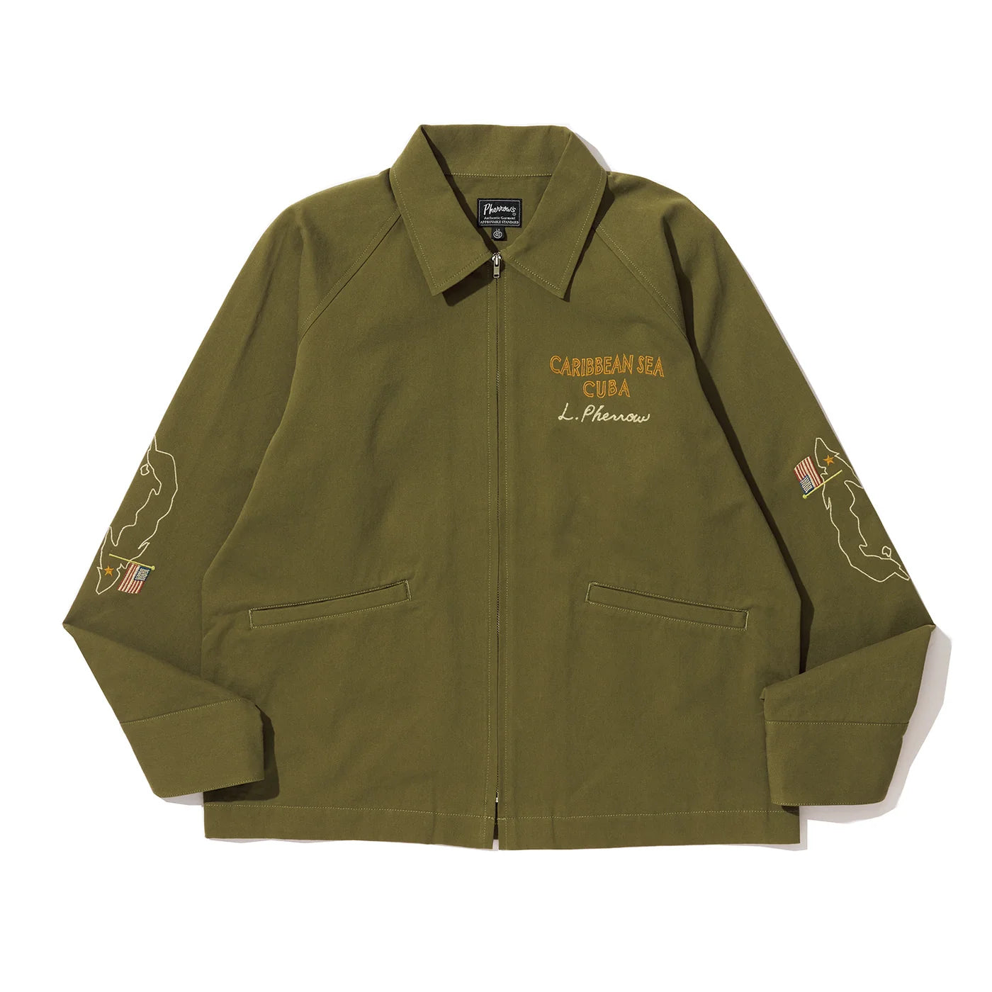 PHERROWS CUBAN SOUVENIR JACKET - OLIVE