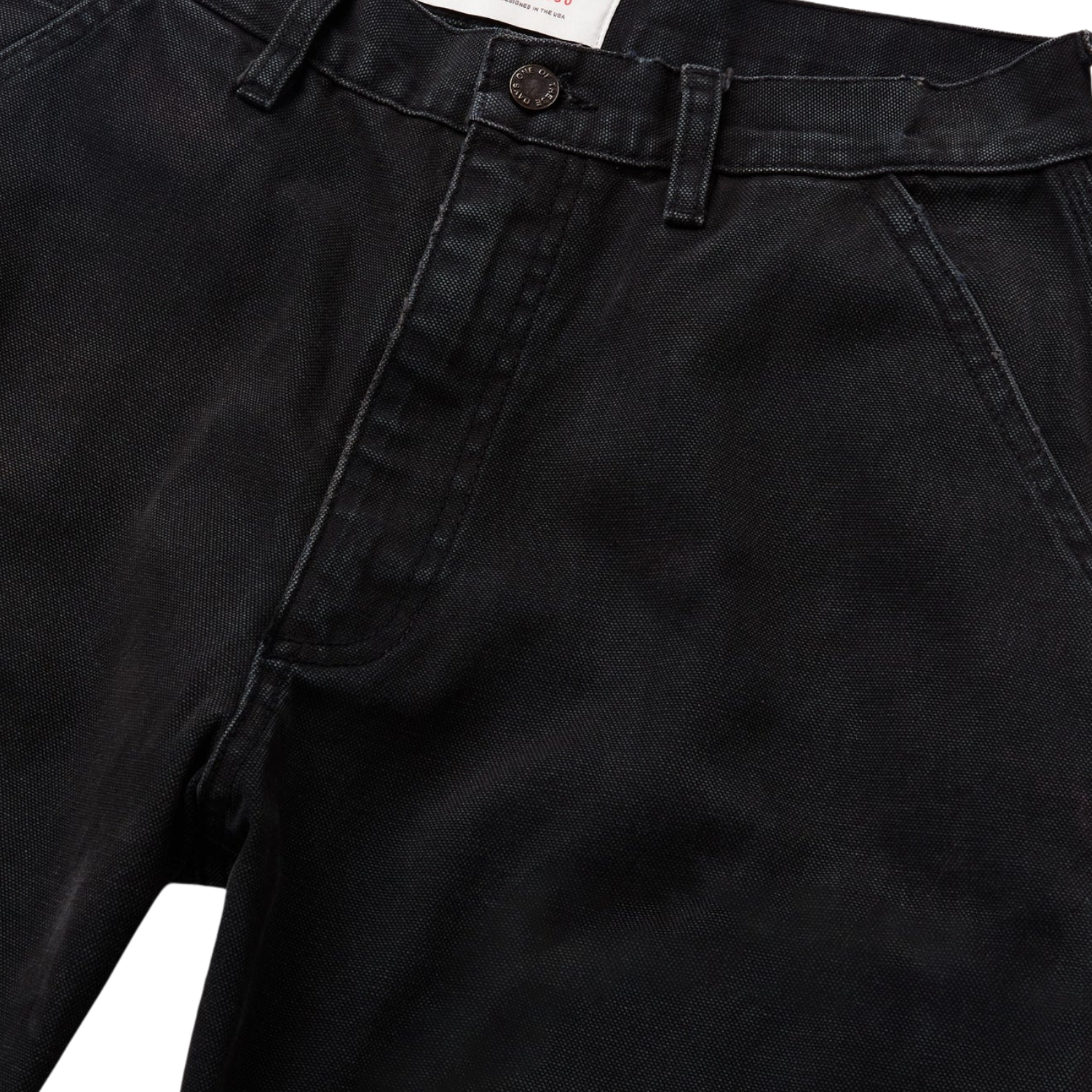 ONE OF THESE DAYS CANVAS PAINTERS PANT - BLACK