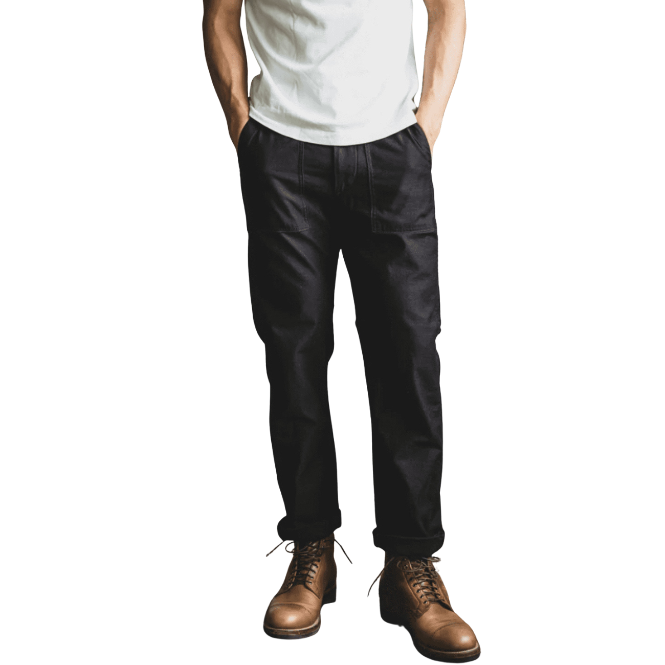 ORSLOW SLIM FIT FATIGUE PANTS - BLACK