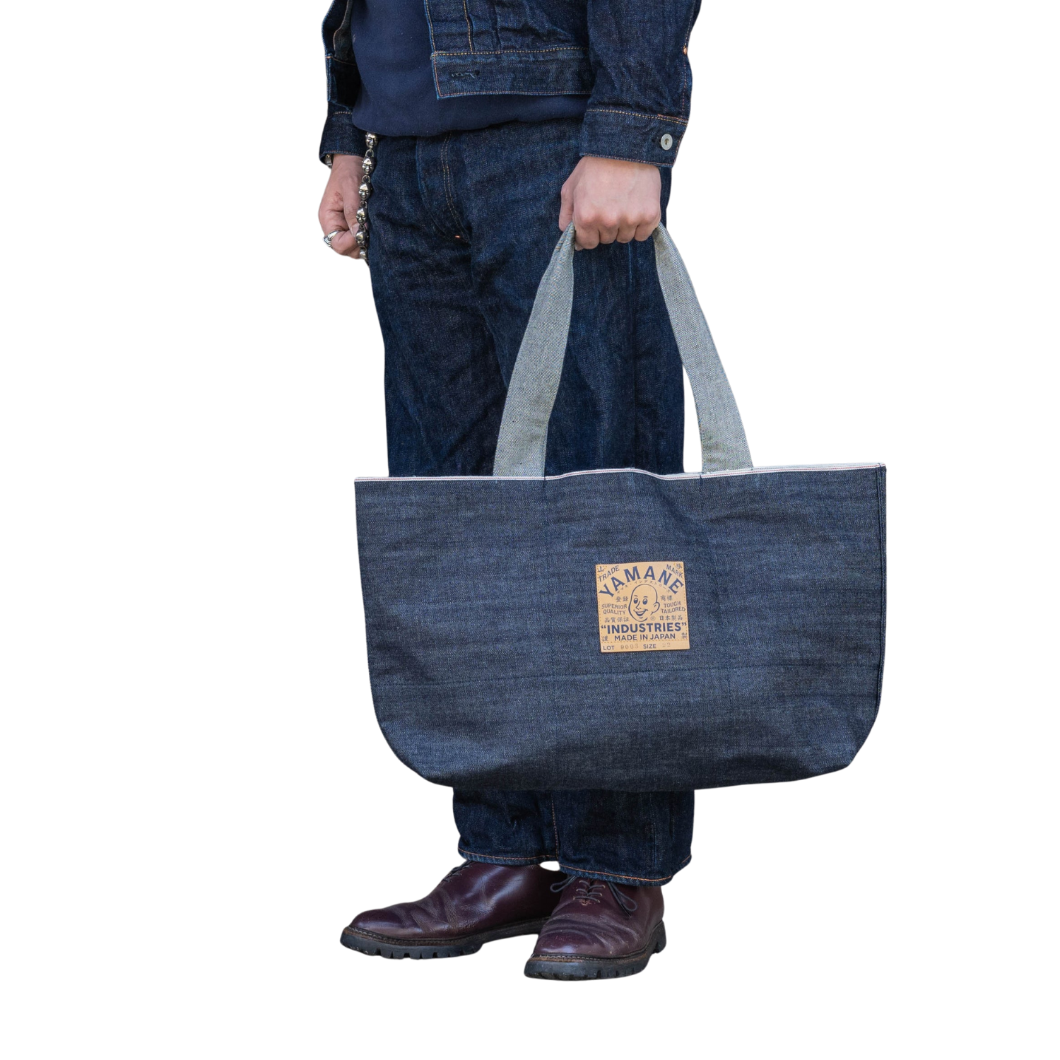 YAMANE LOT.9003 DENIM ONE PIECE TOTE 22 INCH - DENIM