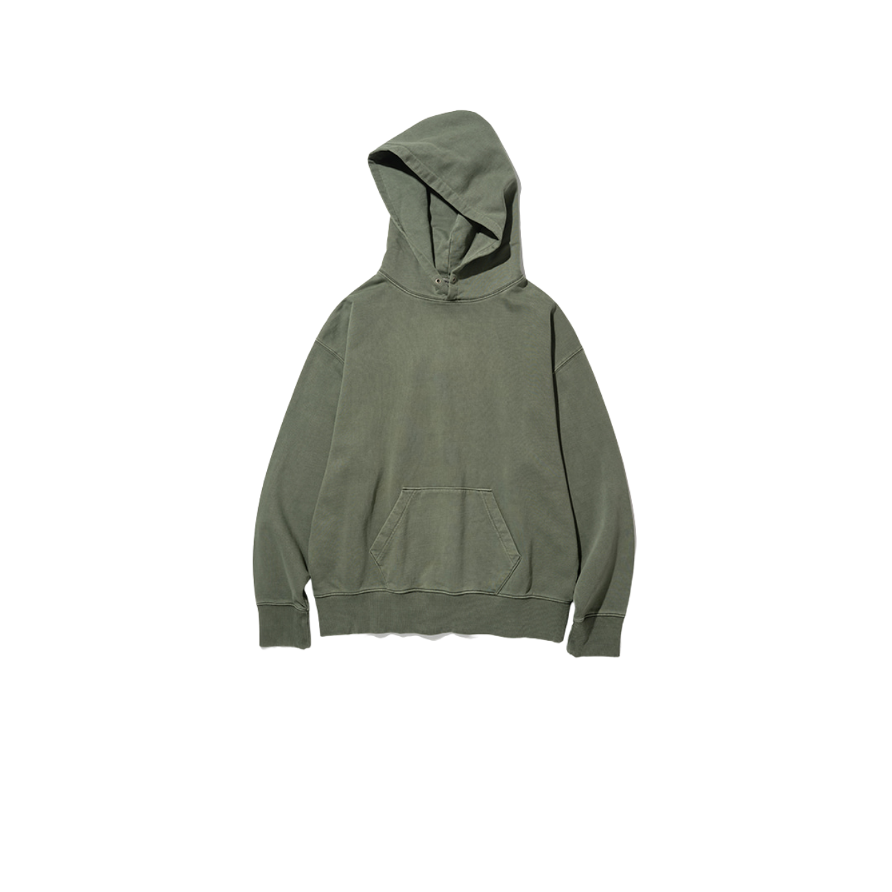 UNIFORM BRIDGE BASIC DYEING SWEAT HOOD - PIGMENT OLIVE