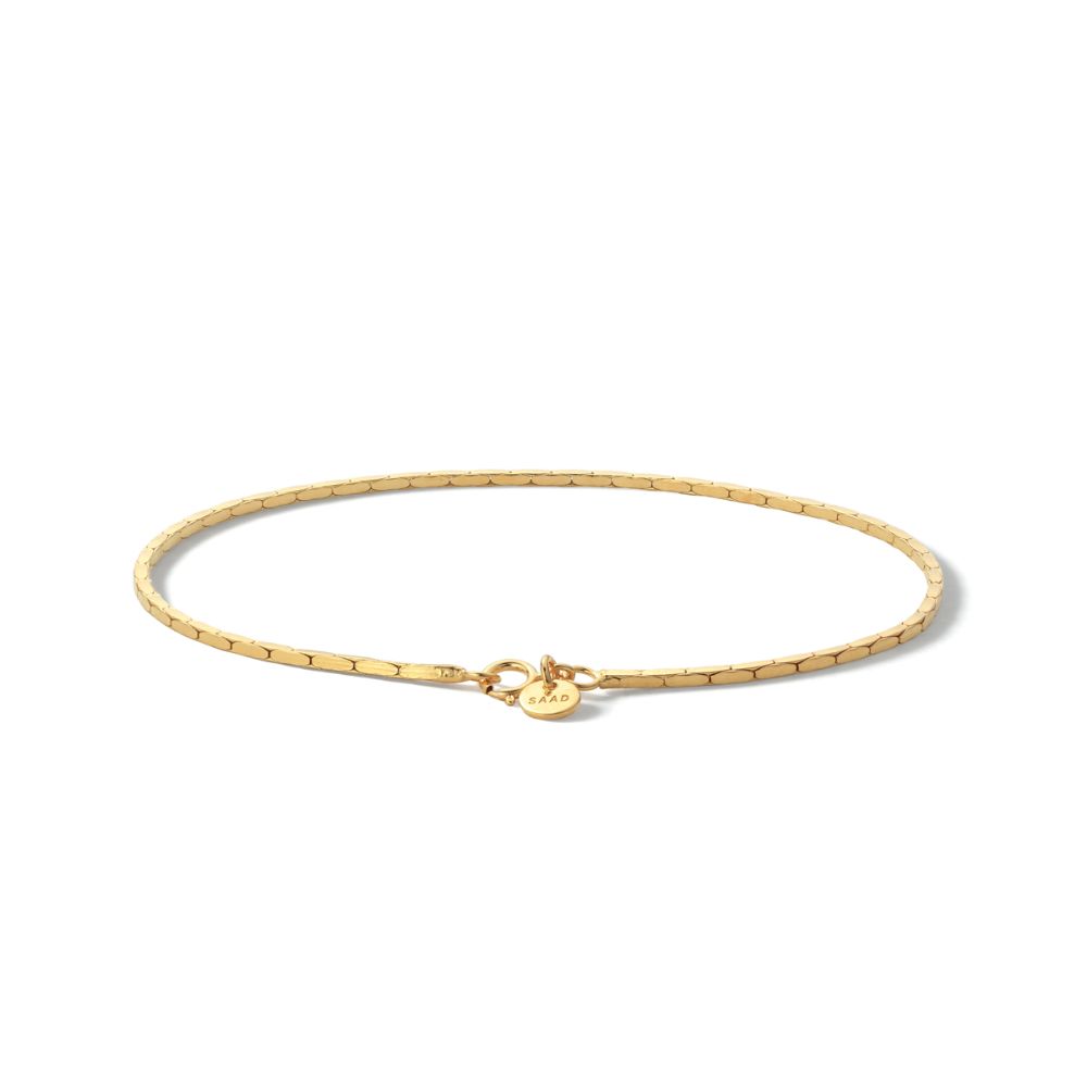 SAAD 24K GOLD PLATED SNAKE CHAIN BRACELET