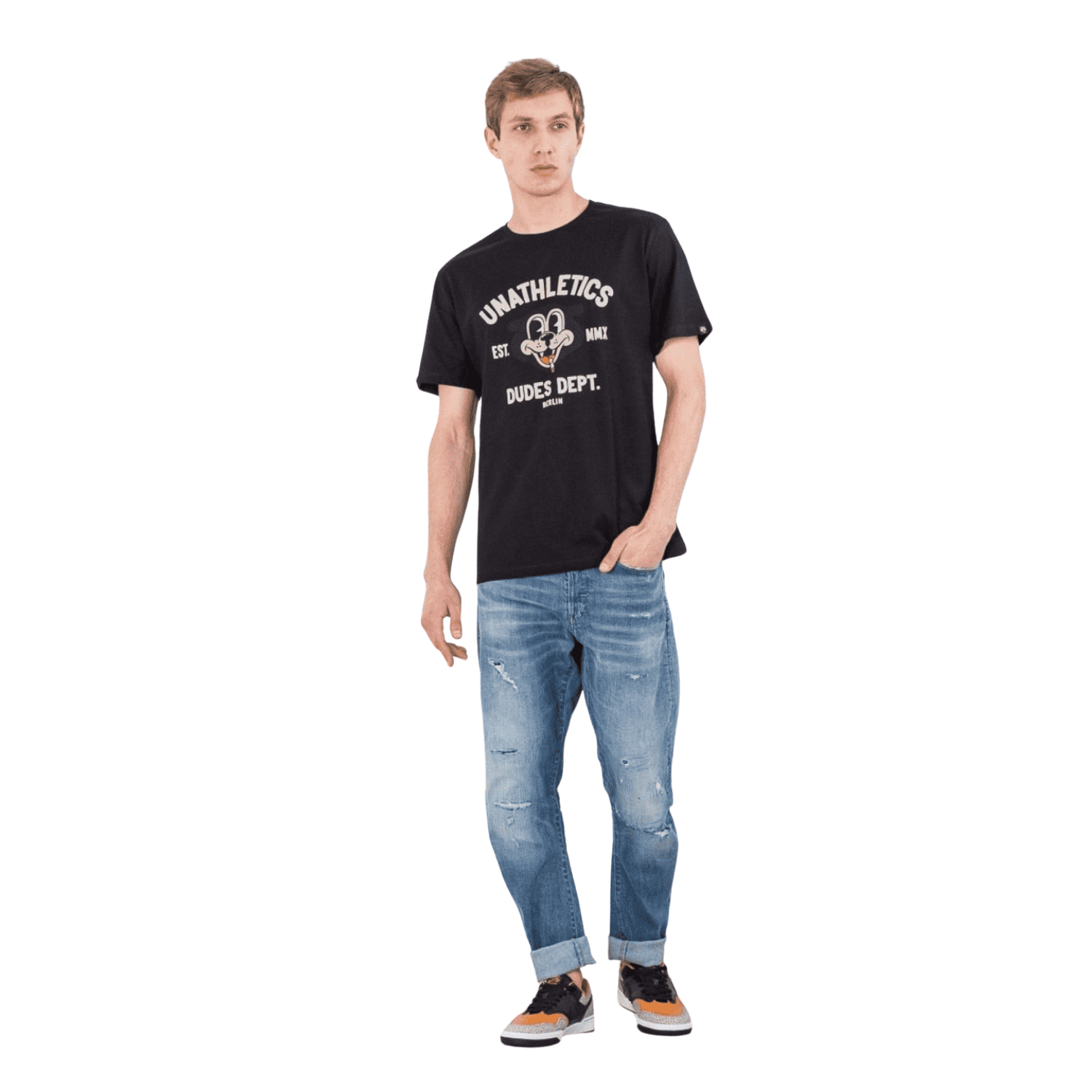THE DUDES UNATHLETICS DEPT. T-SHIRT - BLACK