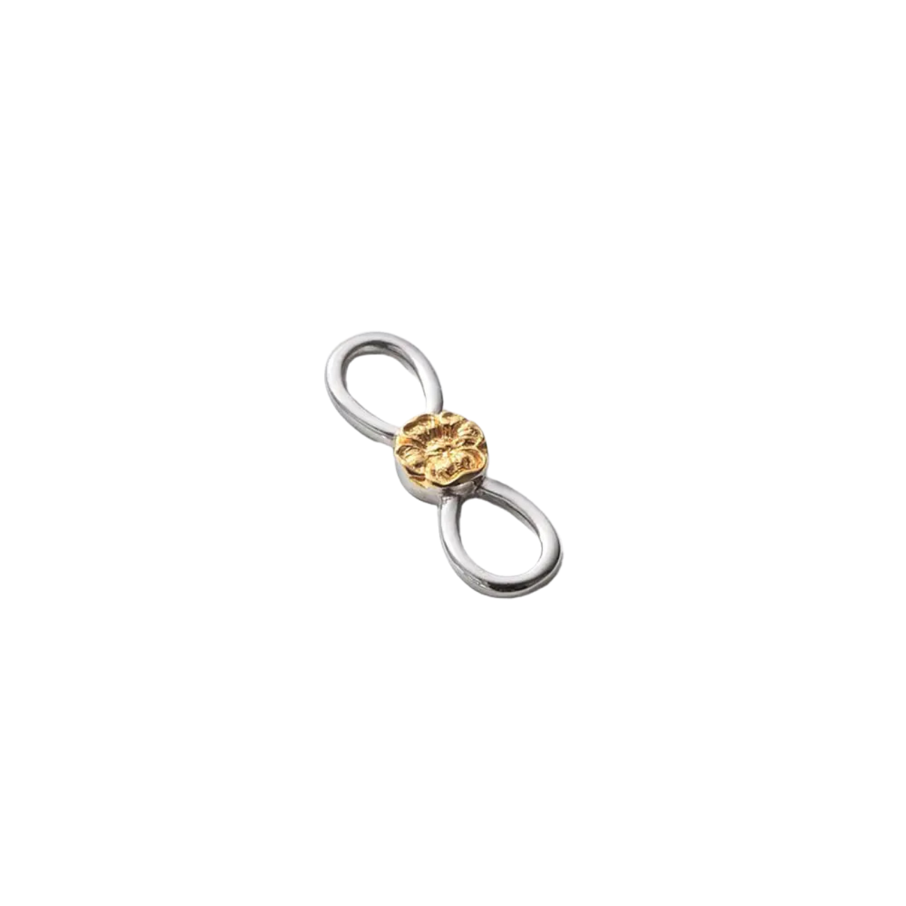SAAD POPPY END PIECES SILVER 925 K24 (24K) GOLD PLATED NECKLACE PIECES - No Color
