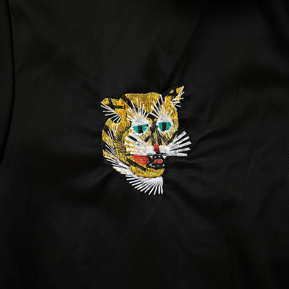 DRY BONES EMBROIDERED JACKET FUKUROKUJU - BLACK