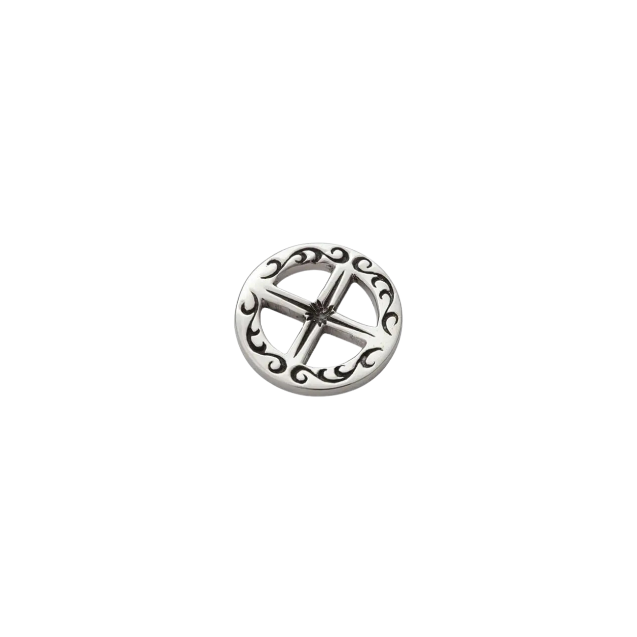 SAAD ARABESQUE MEDICINE WHEEL EAGLE CLAW SILVER 925 PENDANT TOP - No Color