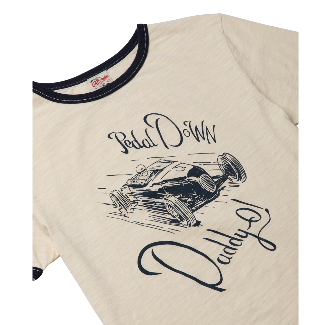 TELLURIDE - RINGER TEE DADDY-O - WHITE/NAVY