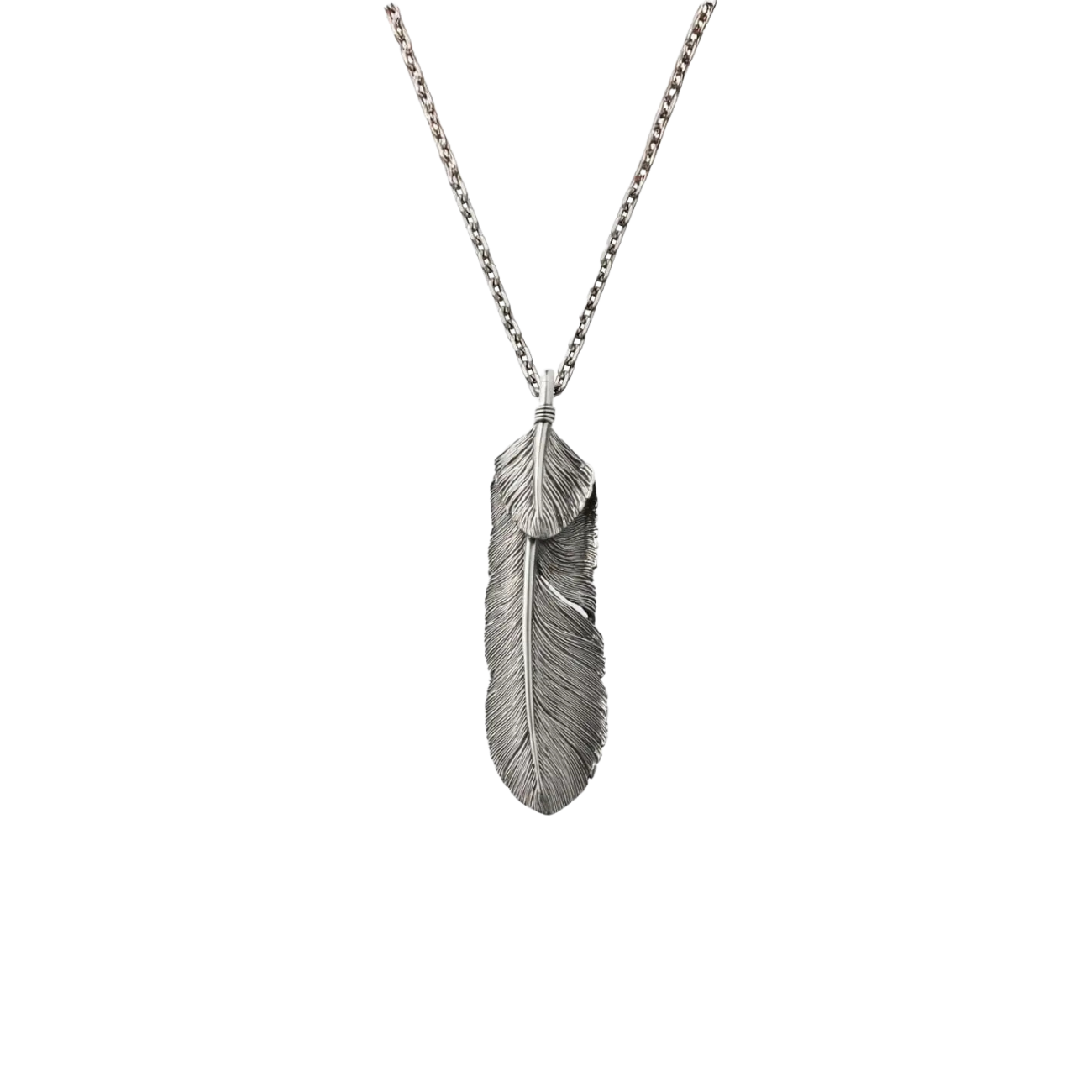 SAAD FEATHER (FACING LEFT) SILVER 925 PENDANT TOP - No Color